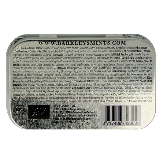 Barkleys Organic mints cinnamon bio 50 Gram