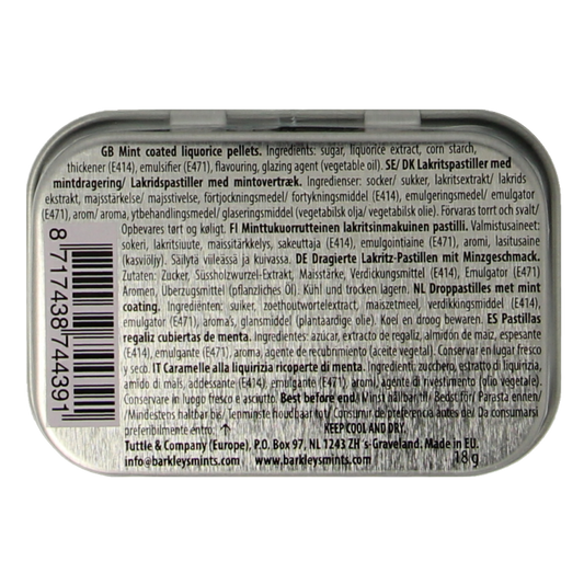 Barkleys Liquorice pellets mint coated 18 Gram