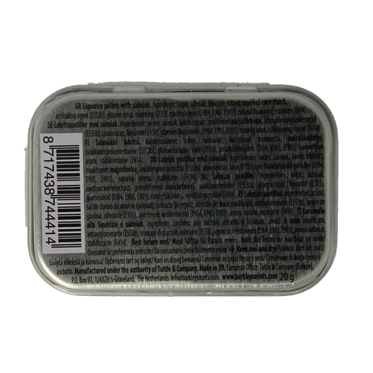 Barkleys Liquorice pellets salmiak 20 Gram