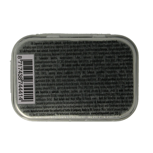 Barkleys Liquorice pellets salmiak 20.00 Gram