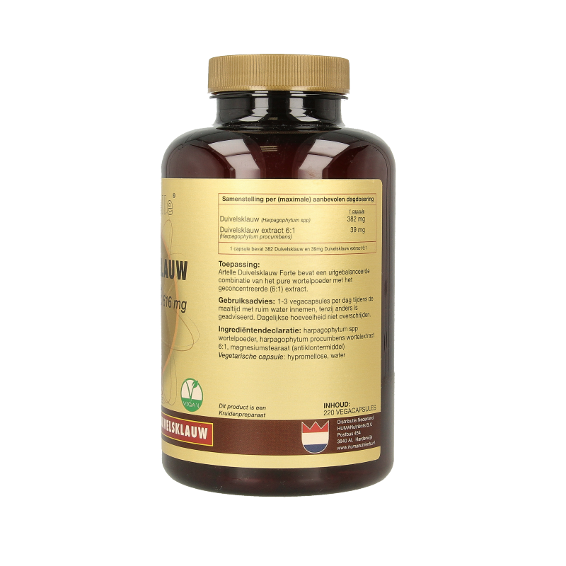 Artelle Duivelsklauw forte 616mg 220 Vegetarische capsules