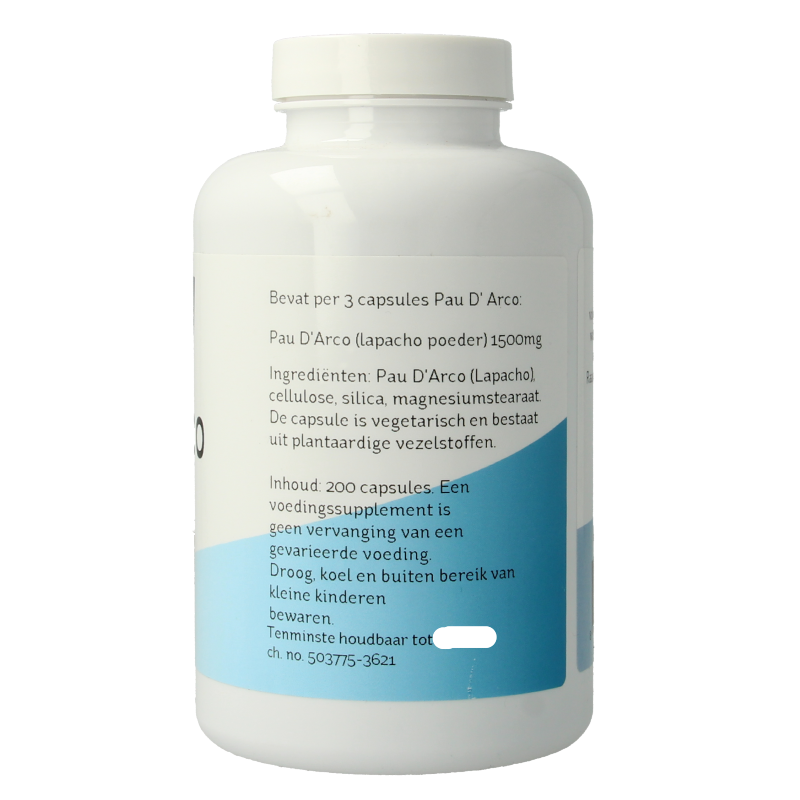 Nova Vitae Pau d'arco 500mg extract 5:1 200 Capsules