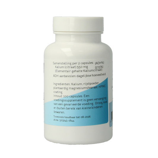 Nova Vitae Kalium citraat 275mg 100.00 Capsules