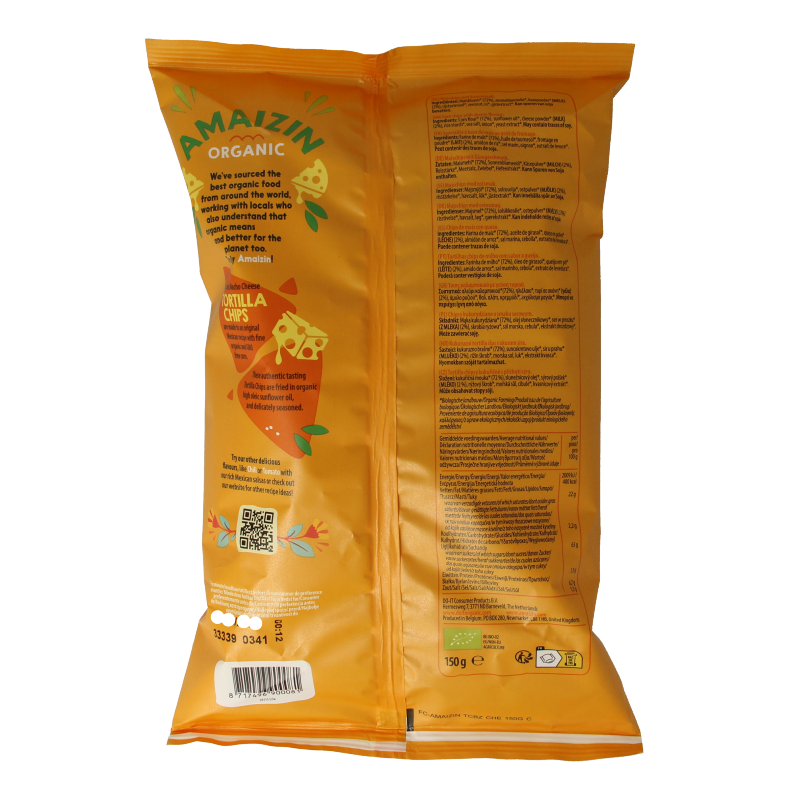 Amaizin Corn chips nacho bio 150 Gram