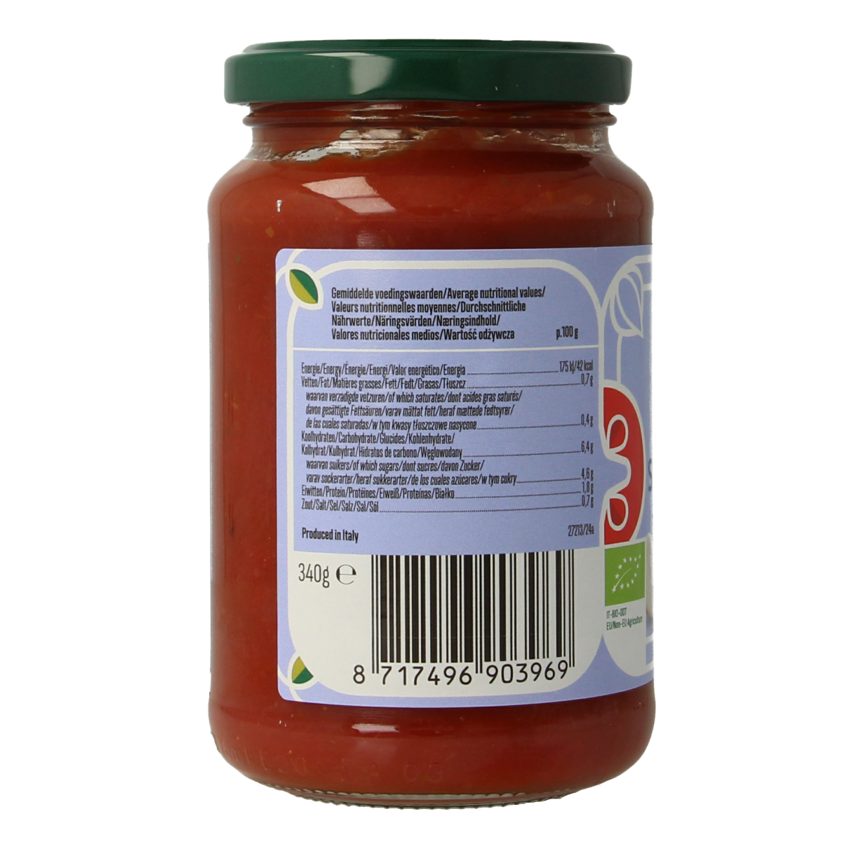 Bioidea Pastasaus napoli bio 340.00 Gram