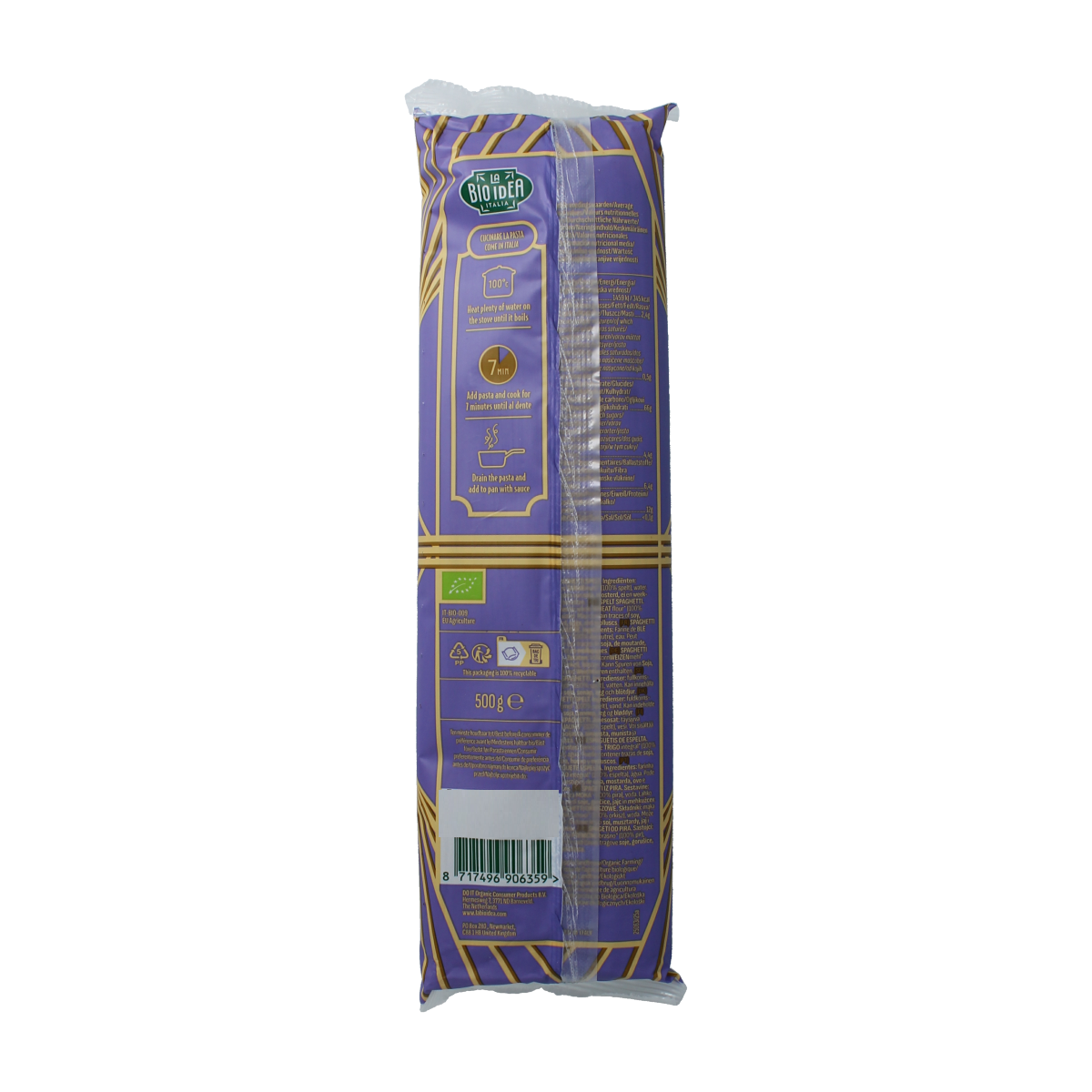Bioidea Spelt spaghetti bio 500.00 Gram
