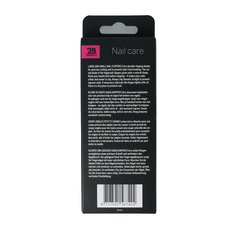 2B Nailcare clippers 2 Stuks