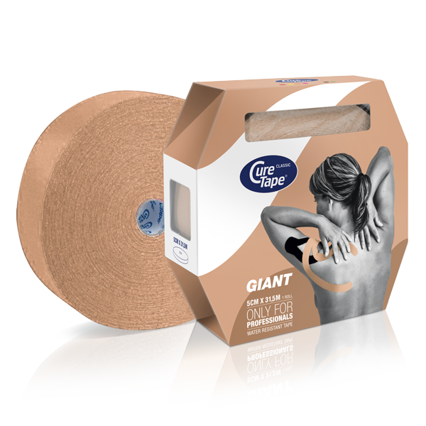 Cure Tape Kinesiotape giant beige 31.5m x 5cm 1 Stuks