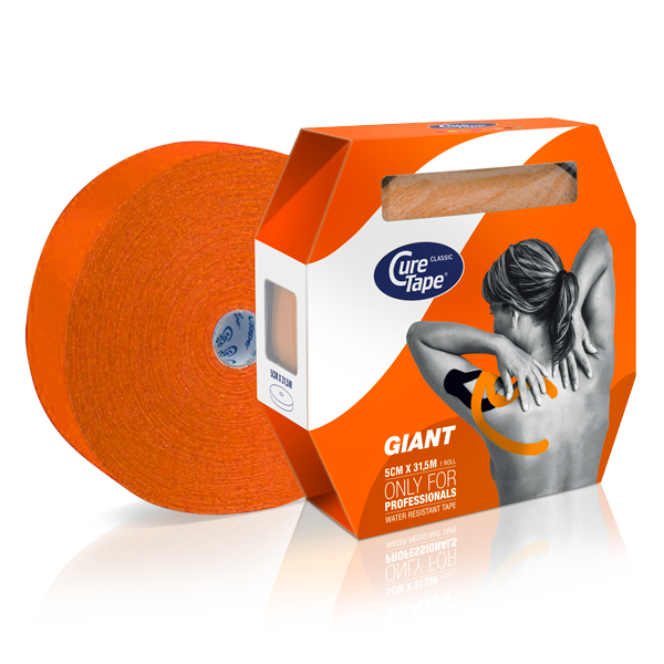 Cure Tape Kinesiotape giant oranje 5cm x 31.5m 1 Stuks