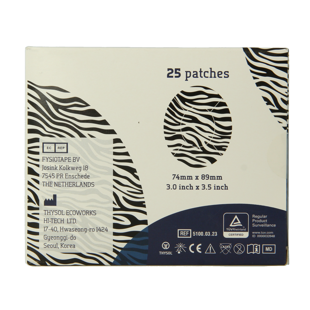 Cure Tape Sensor patch zebra 25.00 Stuks