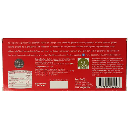 Voor Jou! Wensreep kanjer 70 Gram