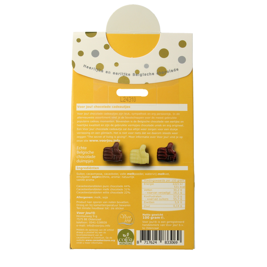 Voor Jou! Cadeau doos young duimpjes topper 100.00 Gram