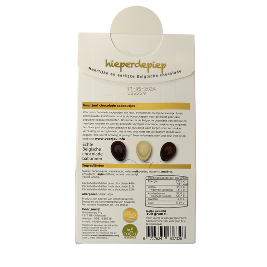 Voor Jou! Cadeau doos hieperdepiep 2 100 Gram