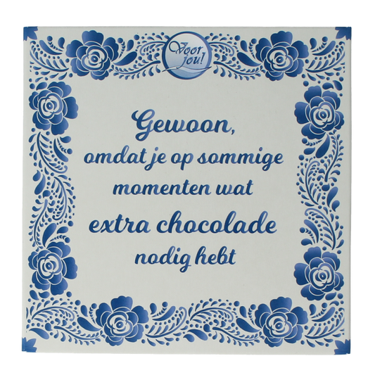 Voor Jou! Wensreep Delftsblauw gewoon omdat 90 Gram