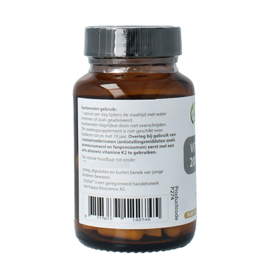 Proviform Vitamine K2 200mcg & D3 75mcg 60 Vegetarische capsules