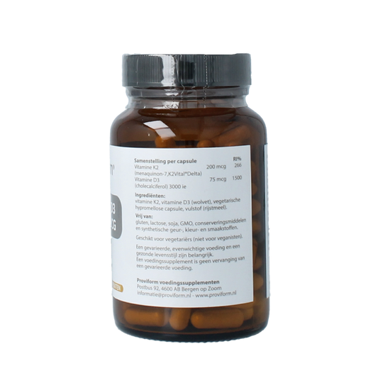 Proviform Vitamine K2 200mcg & D3 75mcg 120.00 Vegetarische capsules