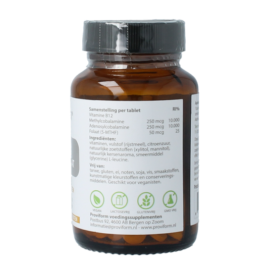 Proviform Vitamine B12 500mcg combi actief folaat 100.00 Zuigtabletten