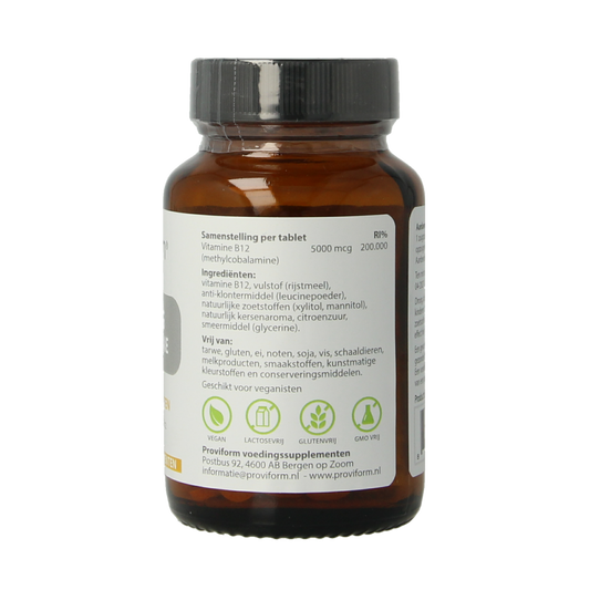 Proviform Vitamine B12 5000mcg methylcobalamine 120.00 Zuigtabletten