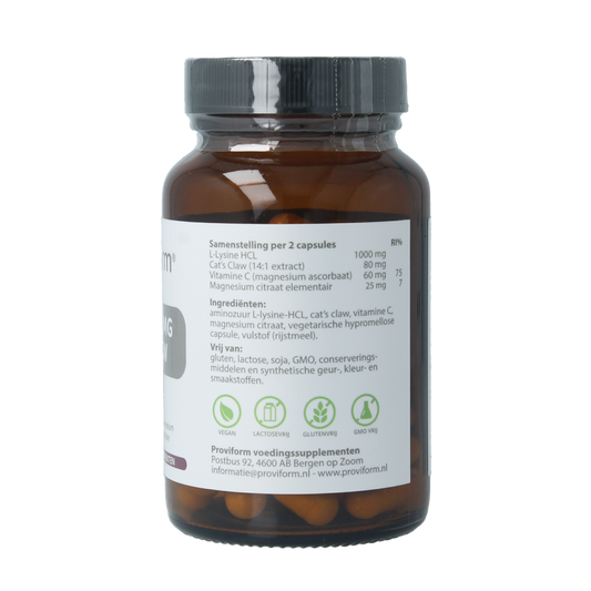 Proviform L-Lysine 500mg & cats claw 60.00 Vegetarische capsules
