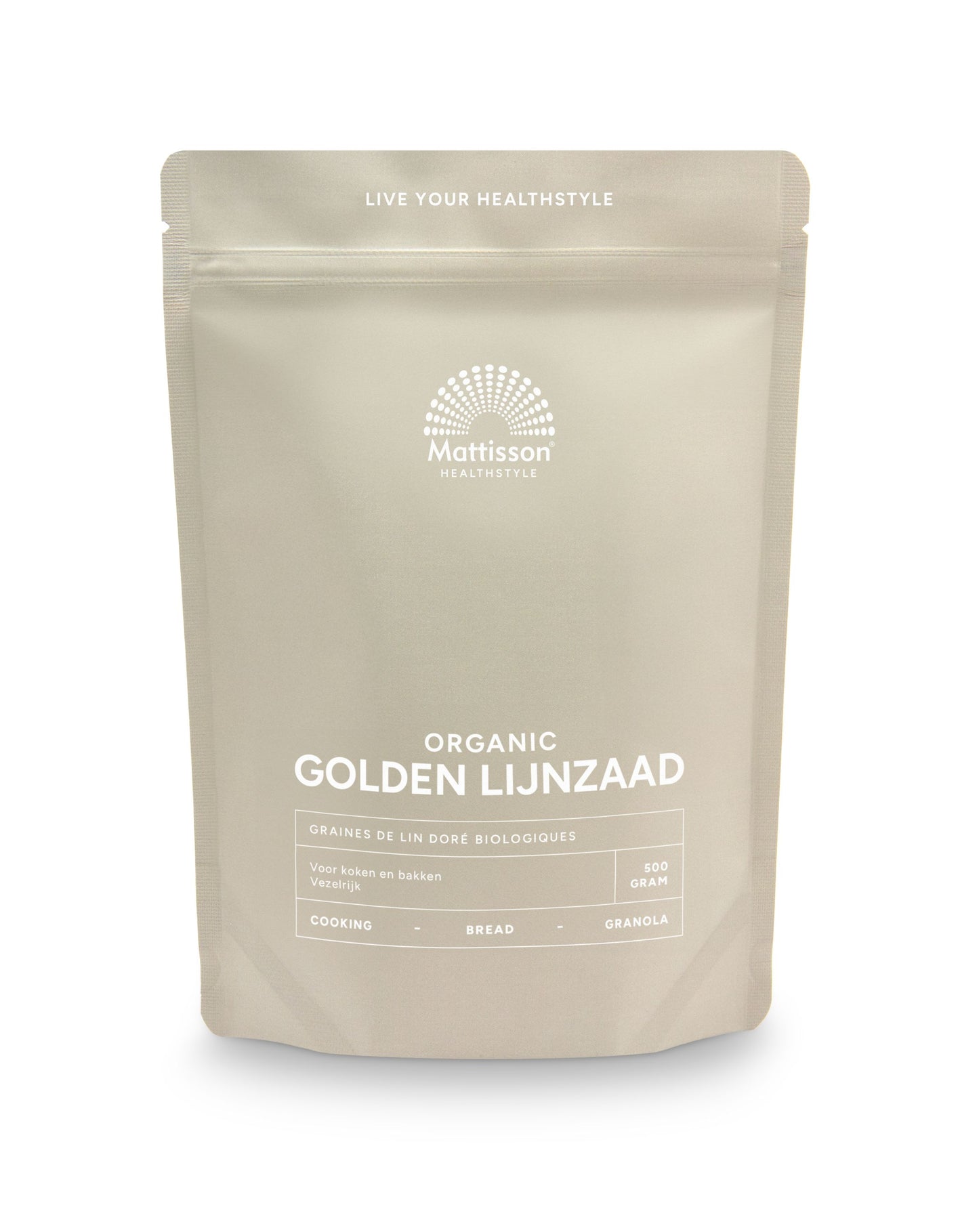 Mattisson Golden lijnzaad omega 3 bio 500 Gram