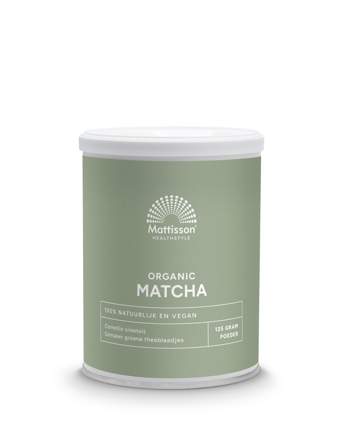 Mattisson Matcha powder poeder green tea bio 125 Gram