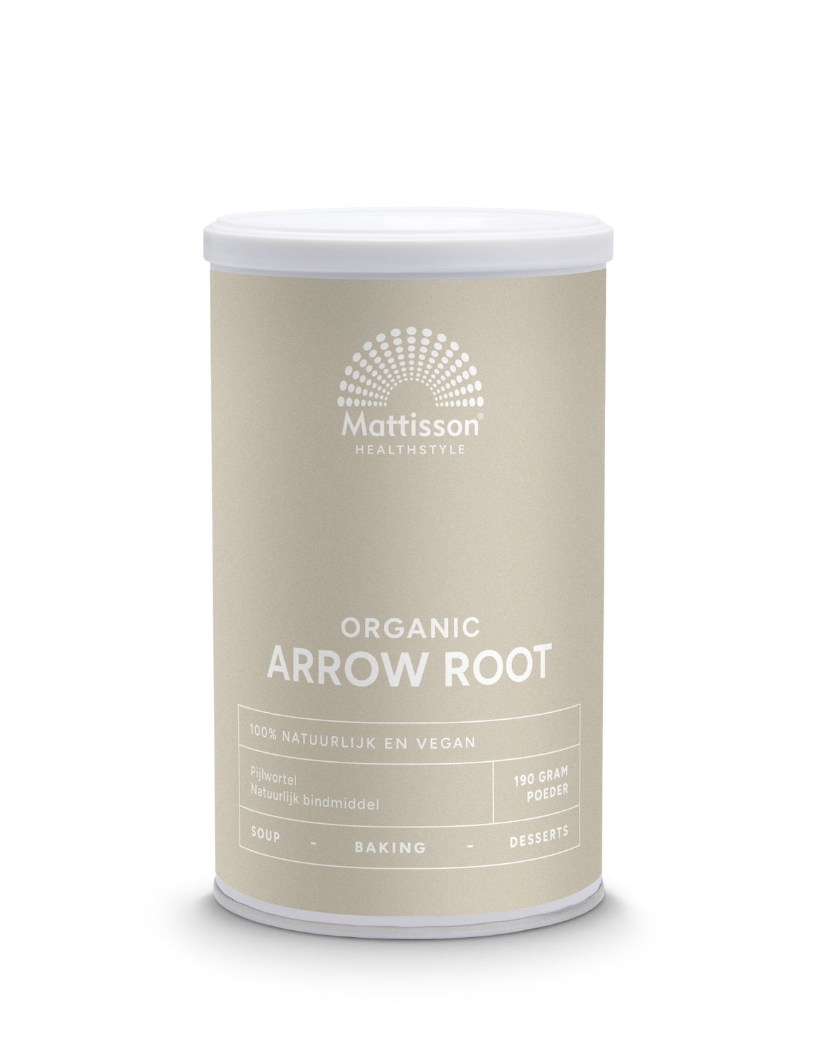 Mattisson Arrow root pijlstaartwortel poeder bio 190.00 Gram