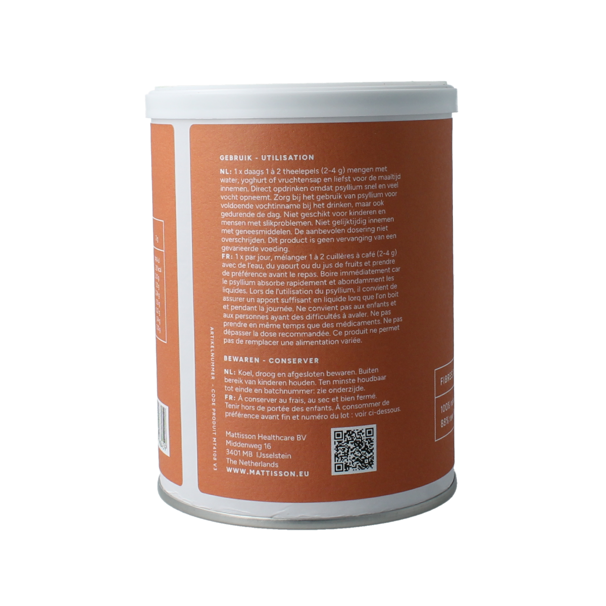 Mattisson Psyllium vezels bio 90.00 Gram