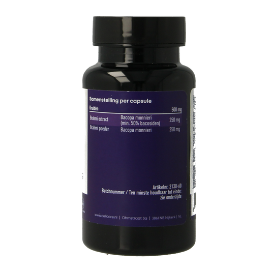 CellCare Brahmi 500mg 60.00 Vegetarische capsules