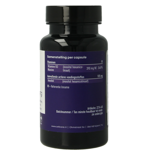 CellCare Vitamine B3 niacine flush free 500mg 60.00 Vegetarische capsules