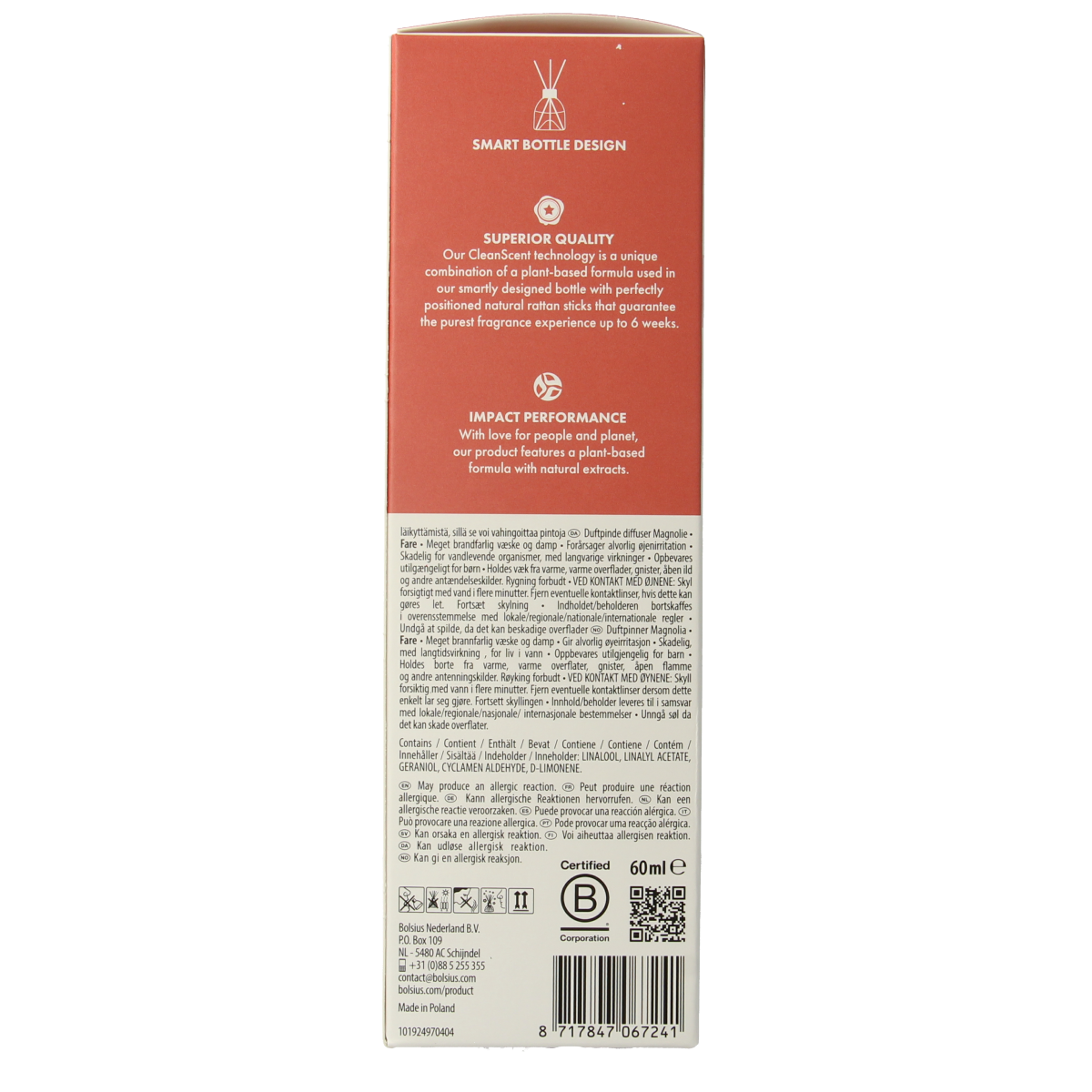 Bolsius True Scents geurverspreider magnolia 60.00 Milliliter