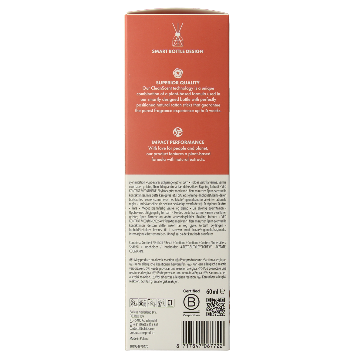 Bolsius True Scents geurverspreider oud wood 60.00 Milliliter