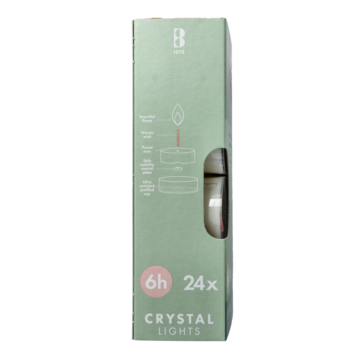 Bolsius Crystal Lights 6 uur doos 24.00 Stuks