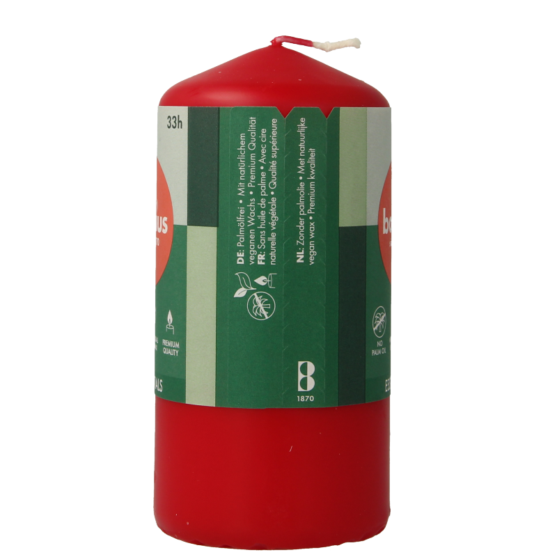 Bolsius Stompkaars 120/58 delicate red 1 Stuks