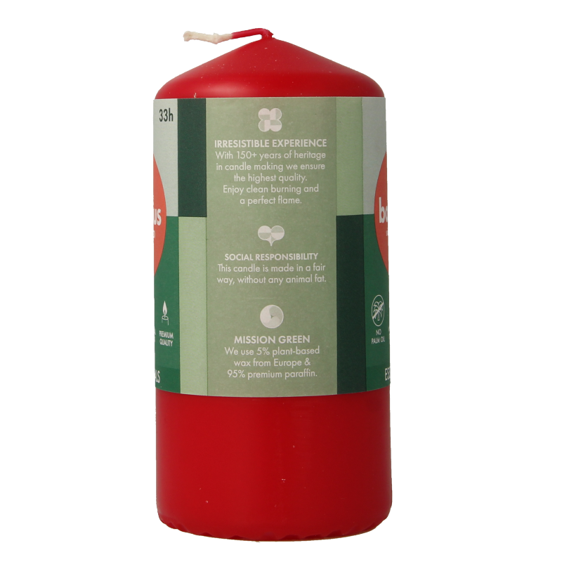 Bolsius Stompkaars 120/58 delicate red 1 Stuks