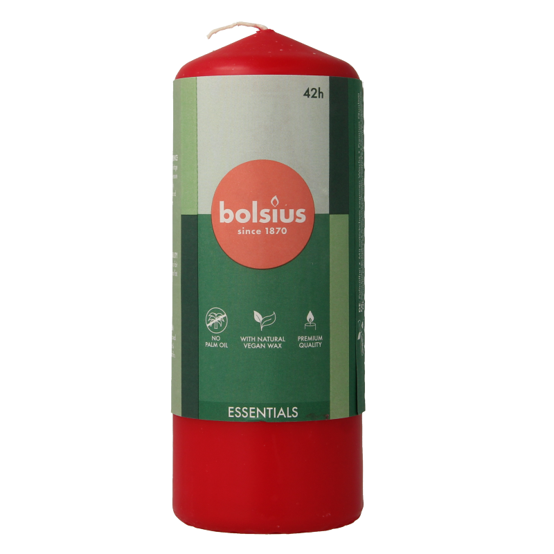 Bolsius Stompkaars 150/58 delicate red 1 Stuks