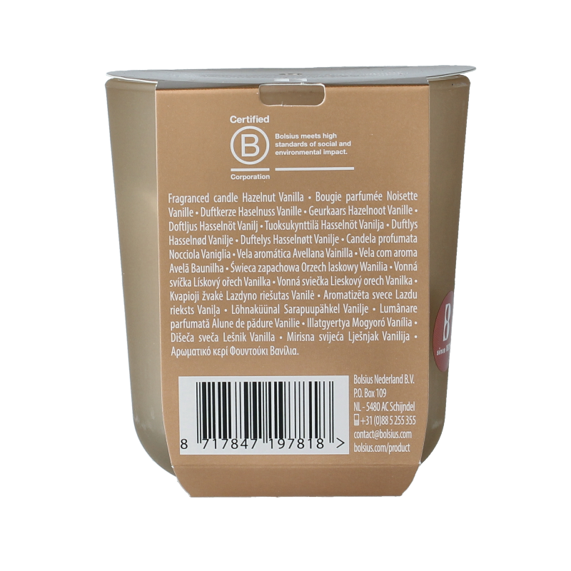 Bolsius Geurglas silent night hazelnut vanilla 1 Stuks