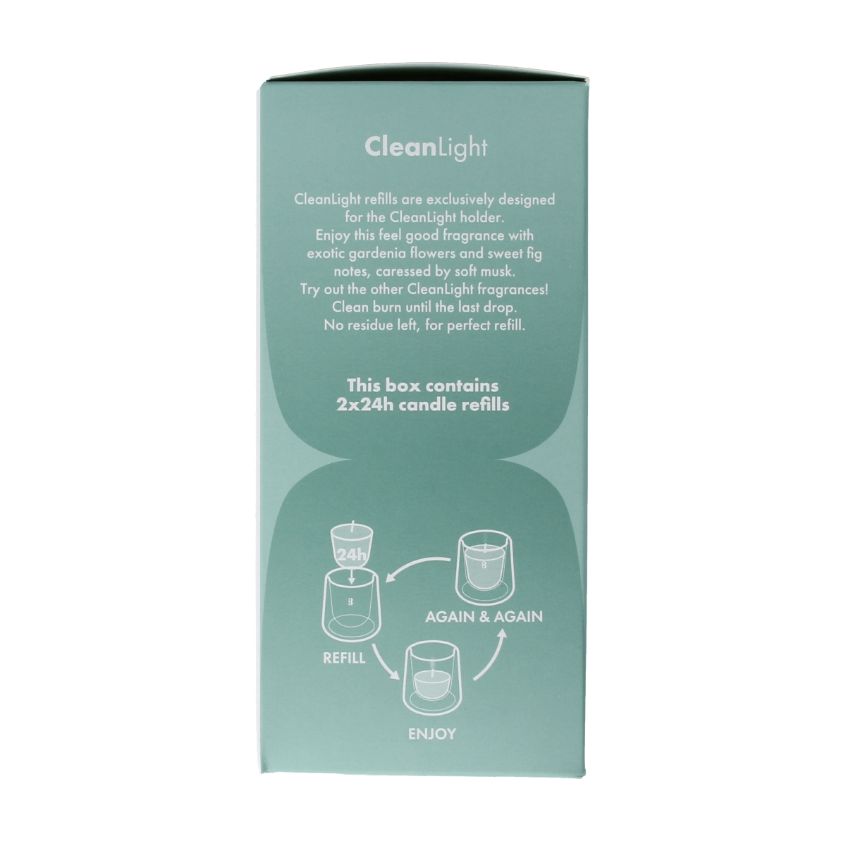 Bolsius Clean light gardenia & fig navul 2.00 Stuks