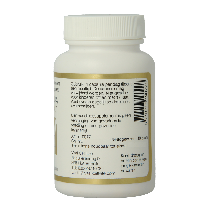 Vital Cell Life Vitamine B6/B12/B2 folaat 60 Capsules