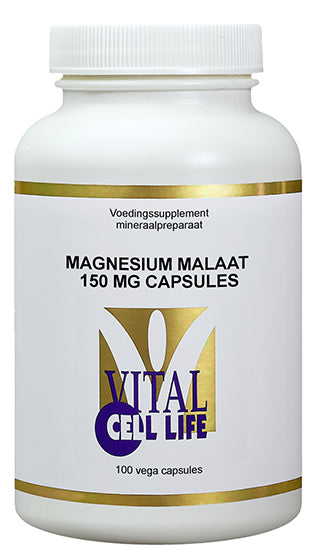 Vital Cell Life Magnesium malaat 150mg capsules 100.00 Vegetarische capsules