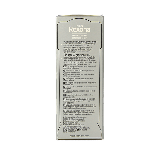 Rexona Deodorant stick men max protect clean scent 45.00 Milliliter