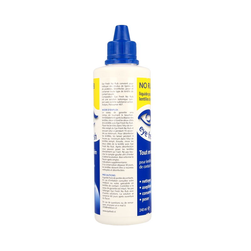 Eyefresh No rub alles-in-1 vloeistof zachte lenzen 240 Milliliter