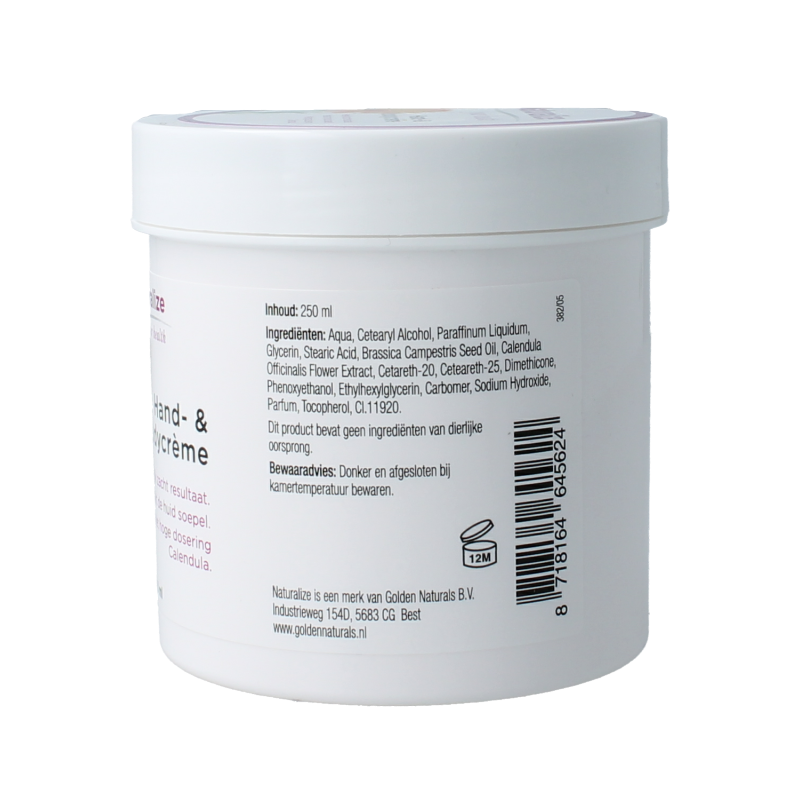 Naturalize Hand en bodycreme 250 Milliliter