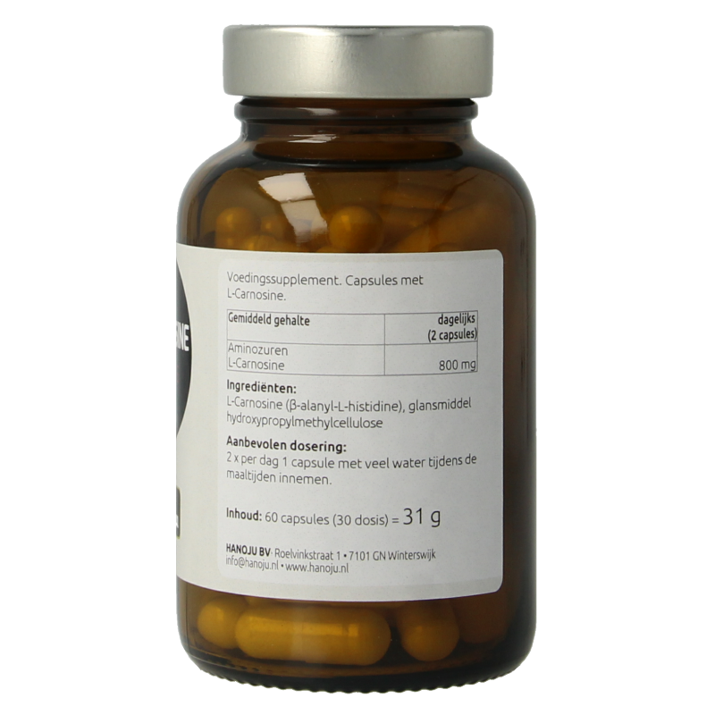 Hanoju L-Carnosine 400mg 60 Vegetarische capsules