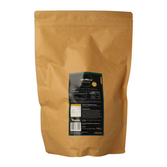 Hanoju Chlorella tabletten papier zak 2500 Tabletten