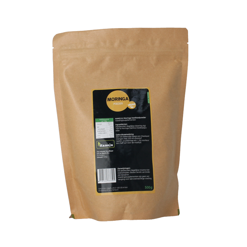 Hanoju Moringa heelbladpoeder 500 Gram