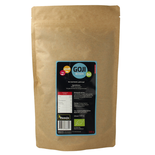 Hanoju Goji bessen zongedroogd bio 500.00 Gram