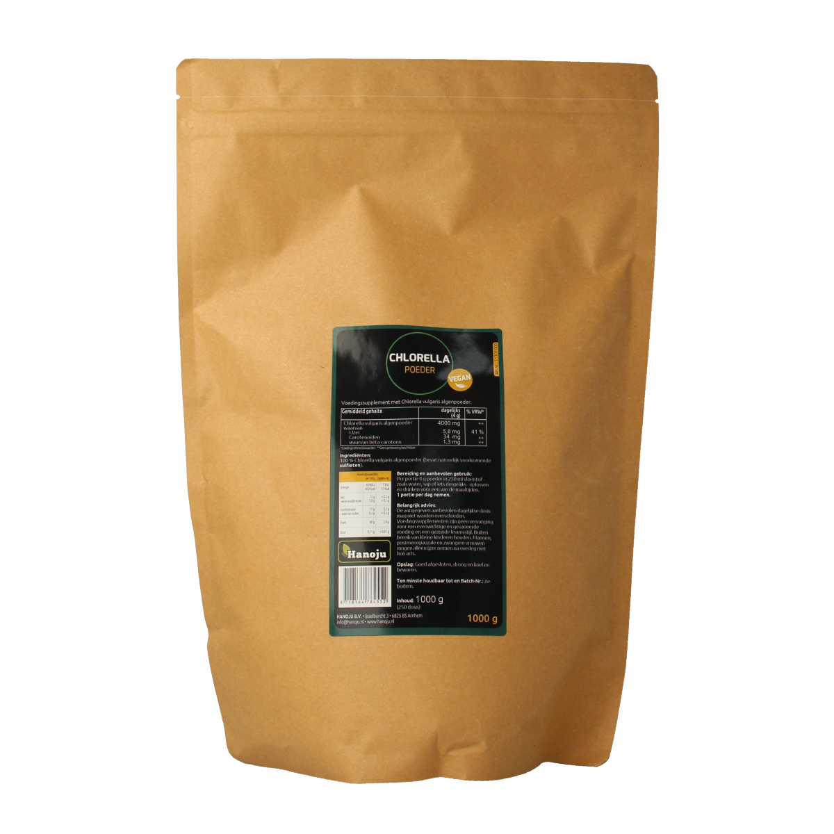 Hanoju Chlorella premium poeder 1.00 Kilogram