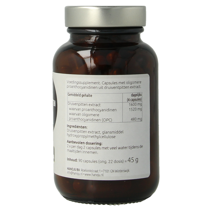 Hanoju OPC druivenpitten extract 400mg 90 Capsules