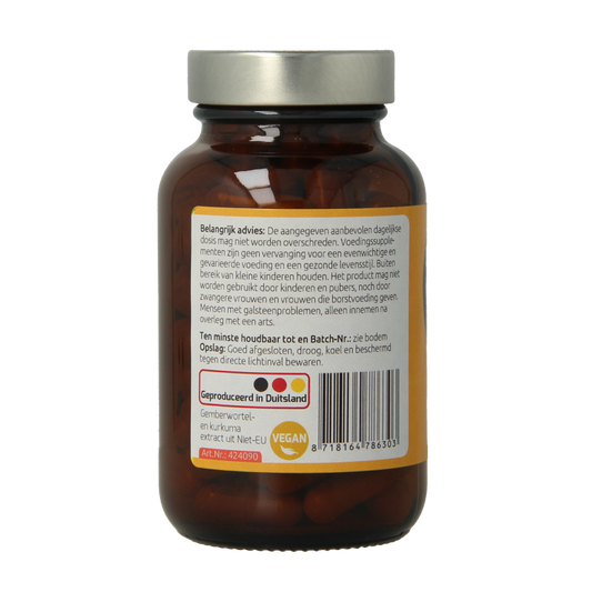 Hanoju Gember & kurkuma extract 90 Vegetarische capsules