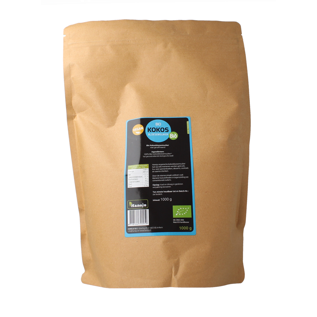 Hanoju Kokosbloesemsuiker bio 1.00 Kilogram